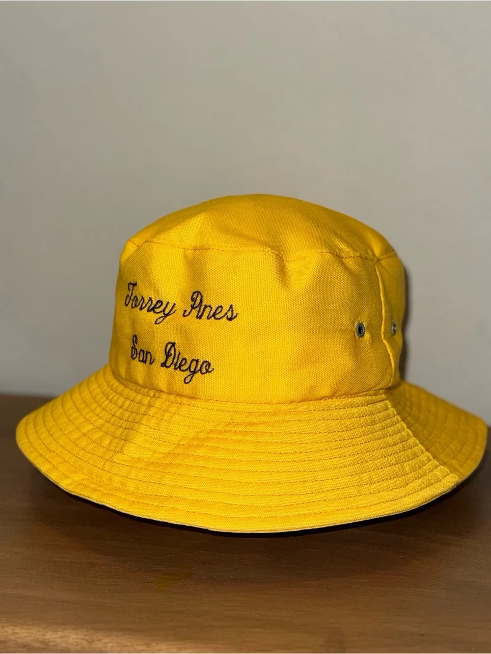 Torrey Pines San Diego Embroidered Yellow Kids Bucket Hat